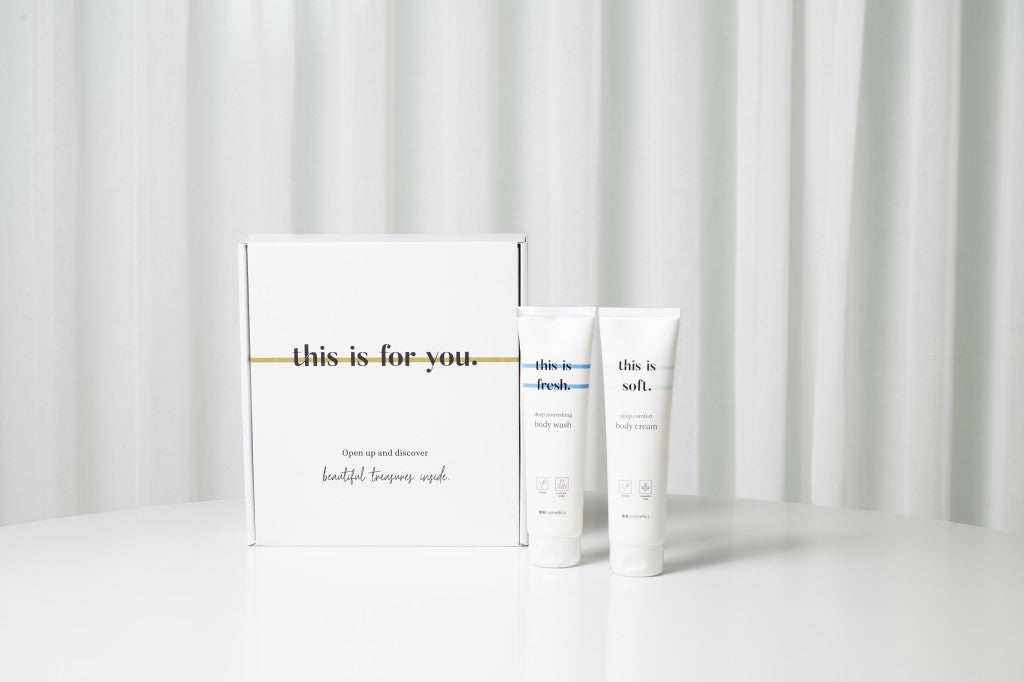 Cadeauset 'this is us.' | body wash (150ml) + body cream (150ml)